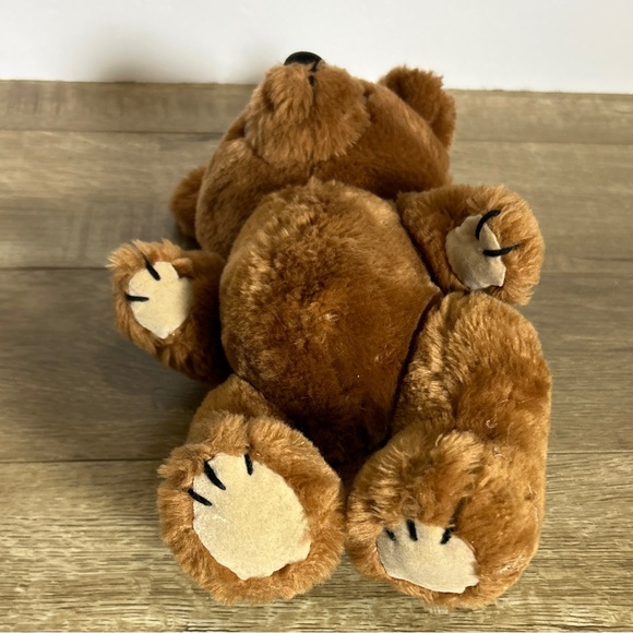 Vintage Dakin 12" Jointed Brown Teddy Bear Plush Stuffed Animal Poseable 1981 - Picture 4 of 6